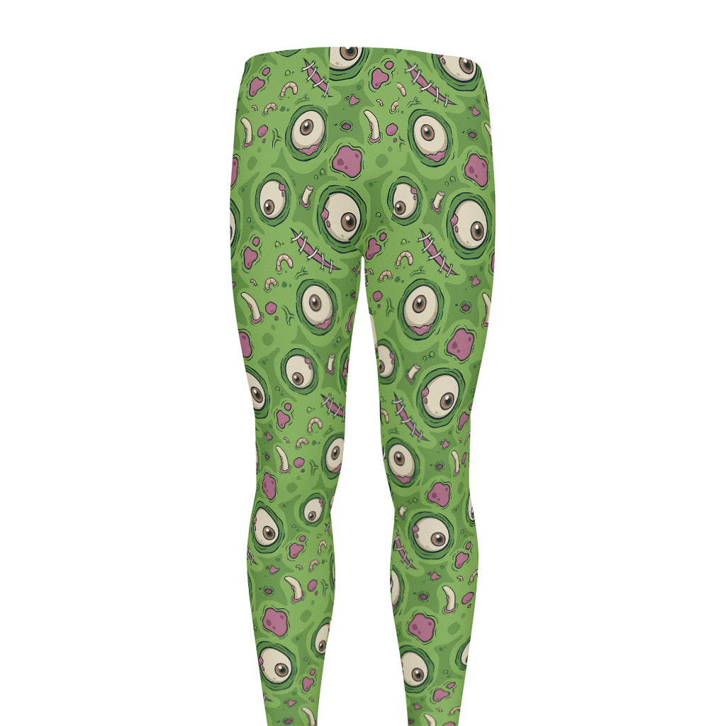 Green Zombie Pattern Print Men's leggings