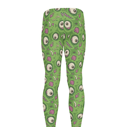 Green Zombie Pattern Print Men's leggings