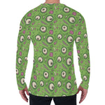 Green Zombie Pattern Print Men's Long Sleeve T-Shirt