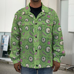 Green Zombie Pattern Print Men's Shirt Jacket