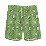 Green Zombie Pattern Print Men's Sports Shorts