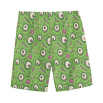 Green Zombie Pattern Print Men's Sports Shorts
