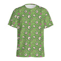 Green Zombie Pattern Print Men's Athletic T-Shirt