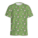 Green Zombie Pattern Print Men's Sports T-Shirt