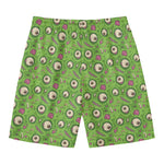 Green Zombie Pattern Print Men's Swim Trunks