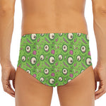 Green Zombie Pattern Print Men's Triangle Swim Briefs