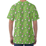 Green Zombie Pattern Print Men's Velvet T-Shirt