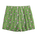 Green Zombie Pattern Print Mesh Shorts