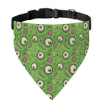 Green Zombie Pattern Print Over The Collar Dog Bandana