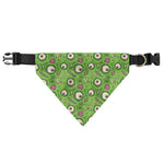 Green Zombie Pattern Print Over The Collar Dog Bandana