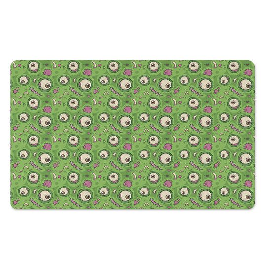 Green Zombie Pattern Print Polyester Doormat