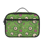 Green Zombie Pattern Print Portable Lunch Bag