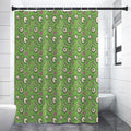 Green Zombie Pattern Print Premium Shower Curtain
