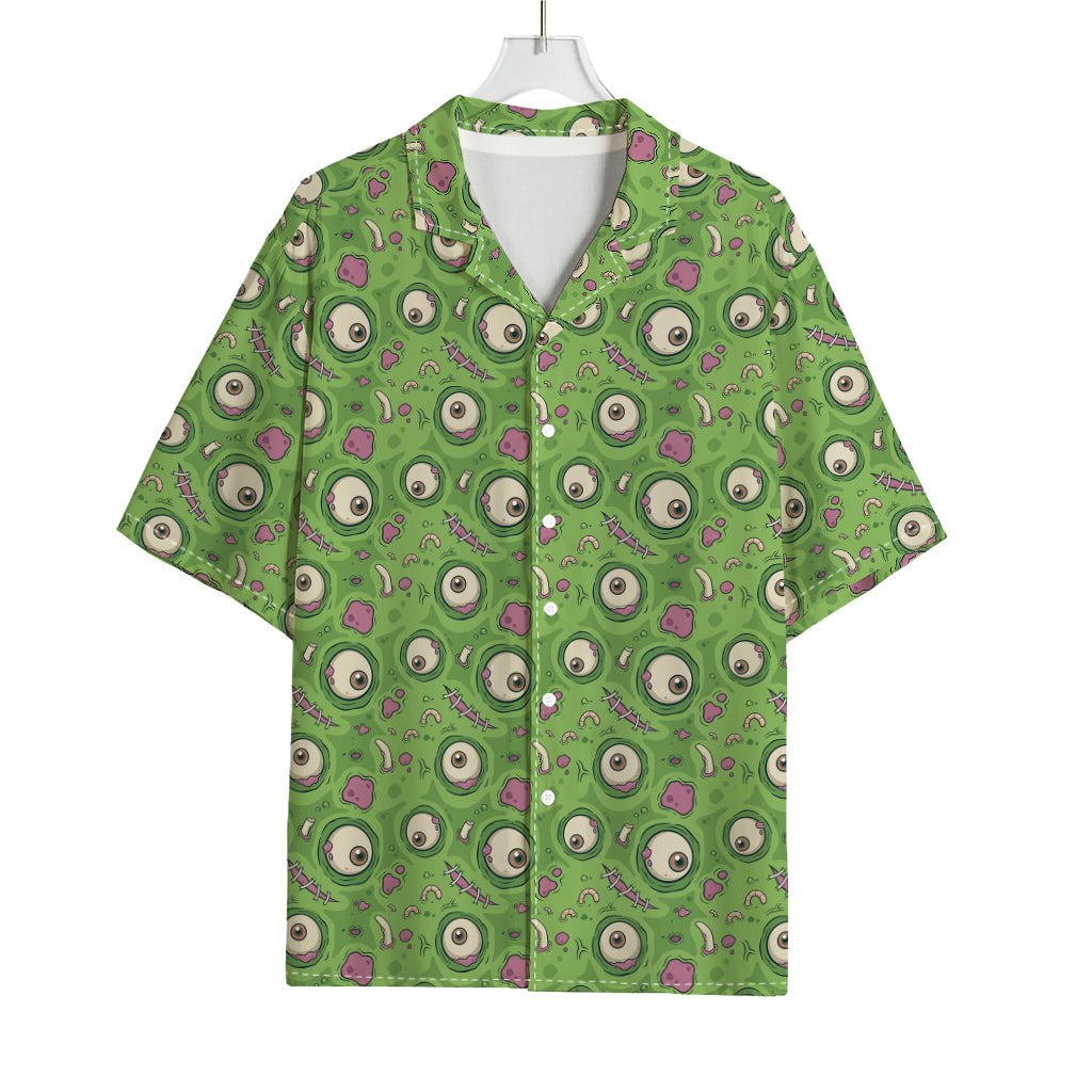 Green Zombie Pattern Print Rayon Hawaiian Shirt
