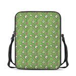 Green Zombie Pattern Print Rectangular Crossbody Bag