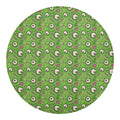 Green Zombie Pattern Print Round Blanket