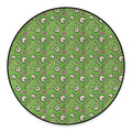 Green Zombie Pattern Print Round Floor Mat