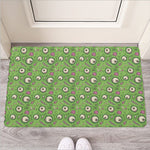 Green Zombie Pattern Print Rubber Doormat