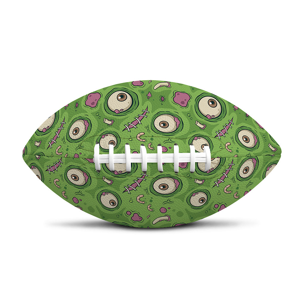 Green Zombie Pattern Print Rugby Ball