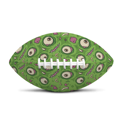 Green Zombie Pattern Print Rugby Ball