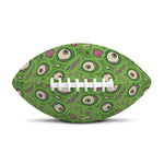Green Zombie Pattern Print Rugby Ball