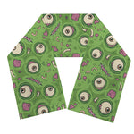Green Zombie Pattern Print Scarf