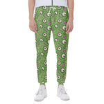Green Zombie Pattern Print Scuba Joggers