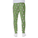 Green Zombie Pattern Print Scuba Joggers