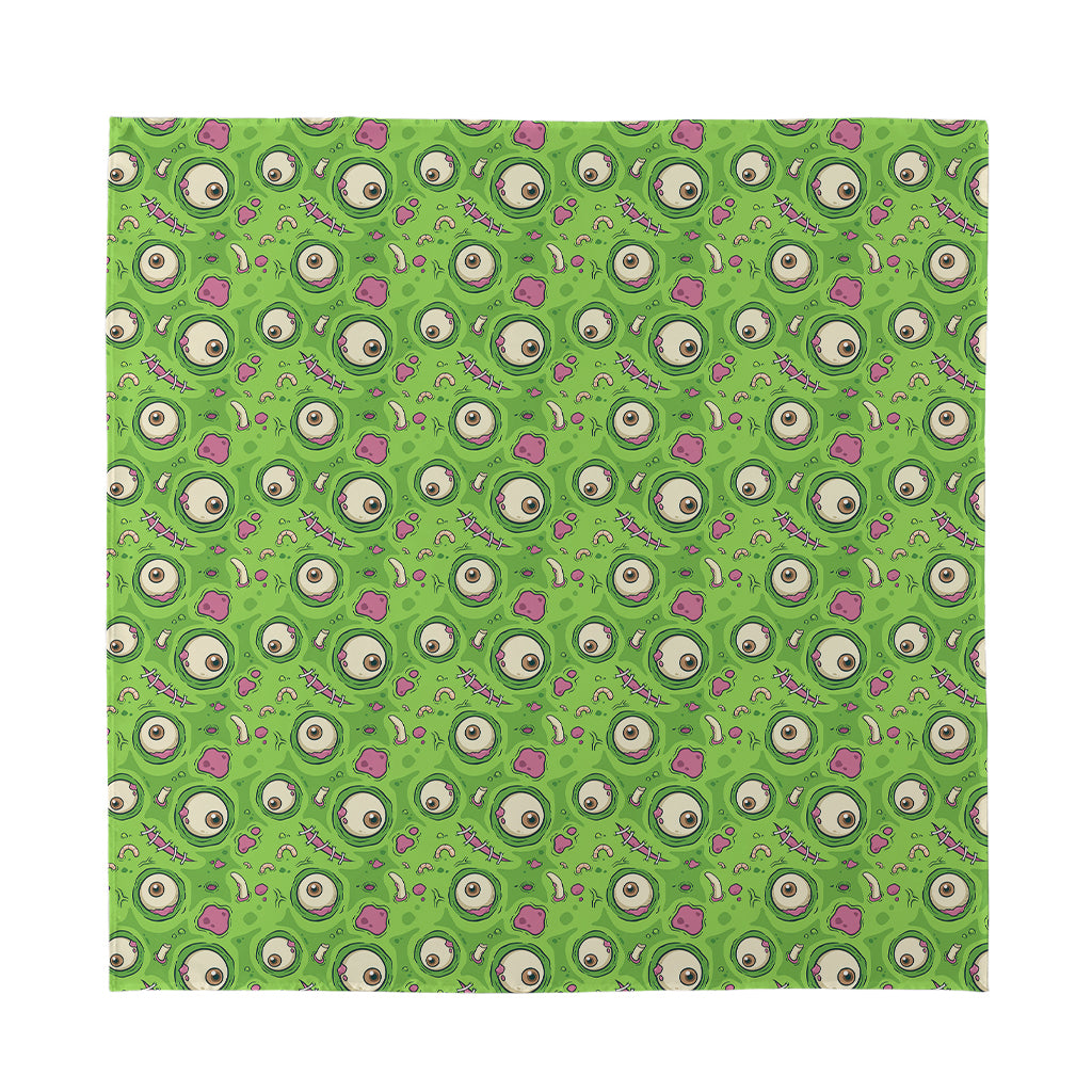 Green Zombie Pattern Print Silk Bandana