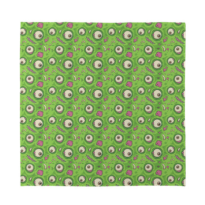 Green Zombie Pattern Print Silk Bandana