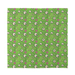 Green Zombie Pattern Print Silk Bandana