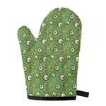 Green Zombie Pattern Print Single Oven Mitt