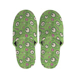 Green Zombie Pattern Print Slippers