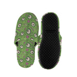 Green Zombie Pattern Print Slippers