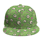 Green Zombie Pattern Print Snapback Cap