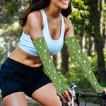 Green Zombie Pattern Print Sun Protection Arm Sleeves