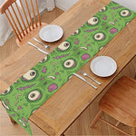 Green Zombie Pattern Print Table Runner