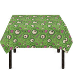 Green Zombie Pattern Print Tablecloth