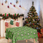 Green Zombie Pattern Print Tablecloth
