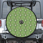 Green Zombie Pattern Print Tire Cover With Camera Hole