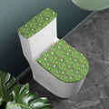 Green Zombie Pattern Print Toilet Lid And Tank Cover Set