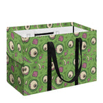 Green Zombie Pattern Print Utility Tote Bag