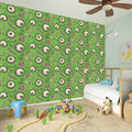 Green Zombie Pattern Print Wall Sticker