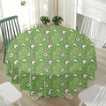 Green Zombie Pattern Print Waterproof Round Tablecloth