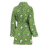 Green Zombie Pattern Print Women's Bathrobe