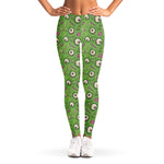 Green Zombie Pattern Print Women's Leggings