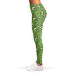 Green Zombie Pattern Print Women's Leggings