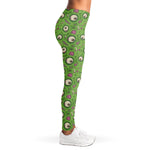 Green Zombie Pattern Print Women's Leggings