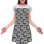 Grey African Adinkra Symbols Print Adjustable Apron