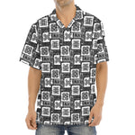 Grey African Adinkra Symbols Print Aloha Shirt